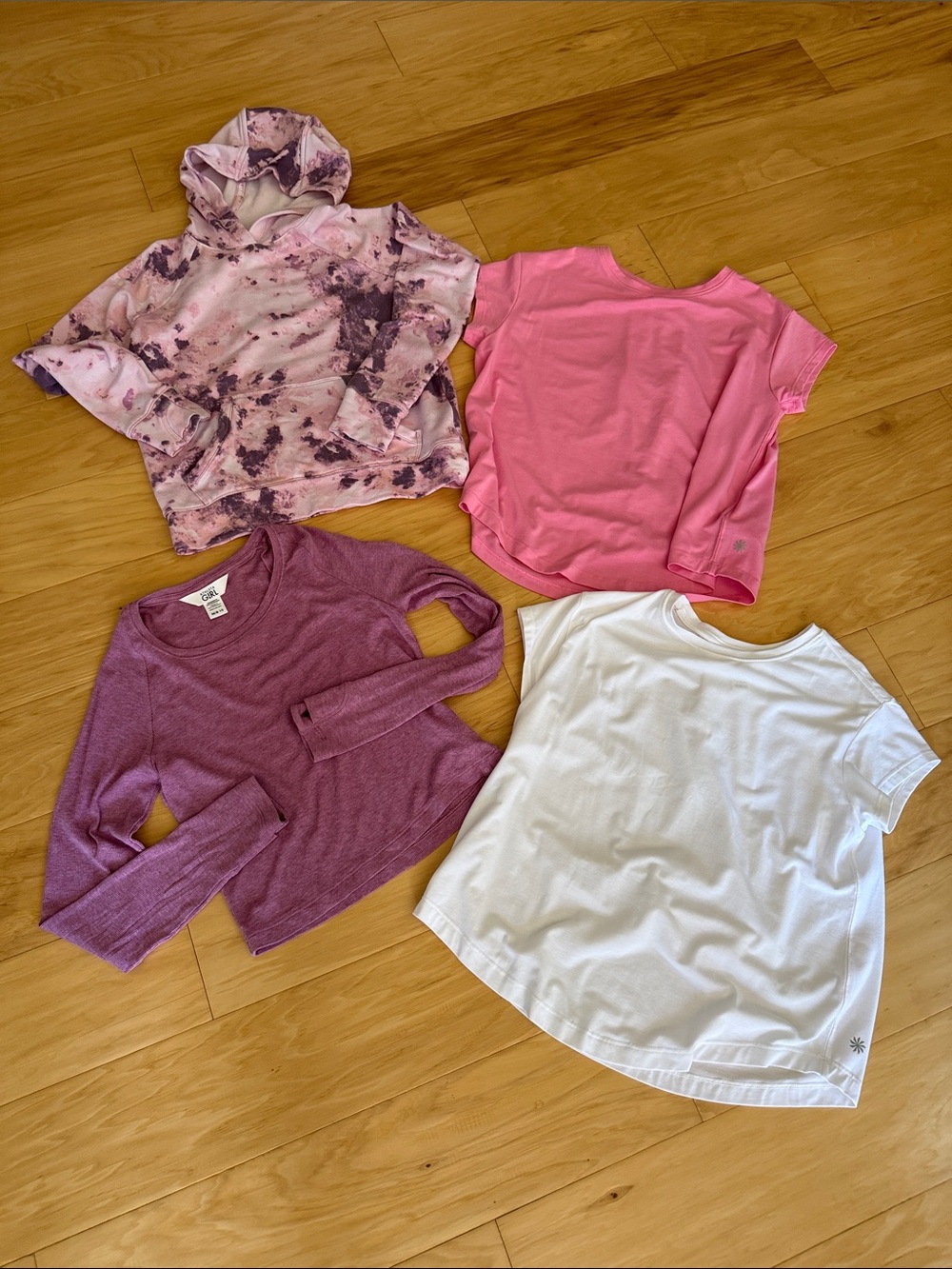 Athleta Girls Mixed Top Pack - Pink, Purple & White Kids Shirts